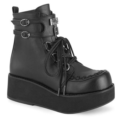 Demonia Platform Locking Ankle Boots