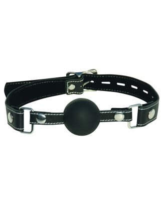 Edge Silicone Ball Gag With Adjustable Leather Strap