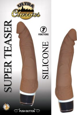 Ultra Classics Super Teaser Silicone Realistic Vibrating Dildo 8 Inch