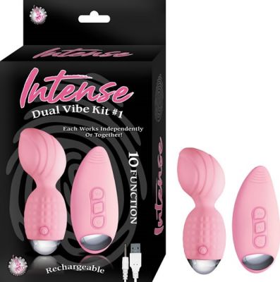 Intense Dual Vibe Kit # 1 USB Rechargeable Silicone 10X Vibrators Waterproof