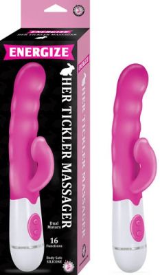 Energize Her Tickler Massager Dual Motors Clitoral Tickler Silicone