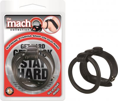 Macho Supreme Stamina Snap On Silicone Duo Ring