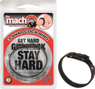 Macho 3 Snap Cock Ring Adjustable