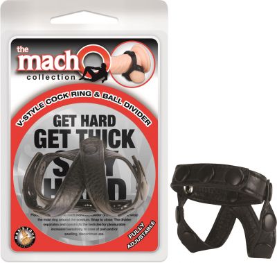 Macho V Style Cock Ring & Ball Divider Adjustable