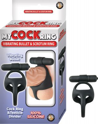 Vibrating Bullet and Cock Ring & Testicle Divider Waterproof