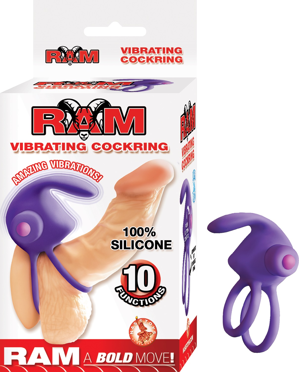Ram+Silicone+Waterproof+Vibrating+Cock+Ring