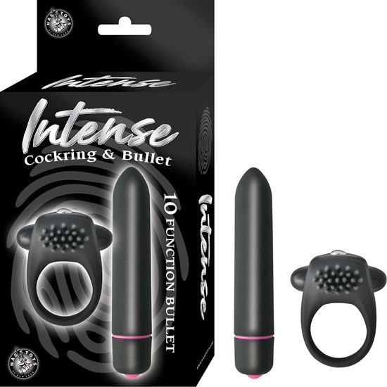 Intense+Cockring+%26+Bullet+10X+Set+Waterproof