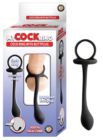 My+Cockring+W%2Fbuttplug+Weighted+Plug+Non+Vibrating
