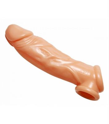 Realistic Flesh Penis Enhancer and Ball Stretcher