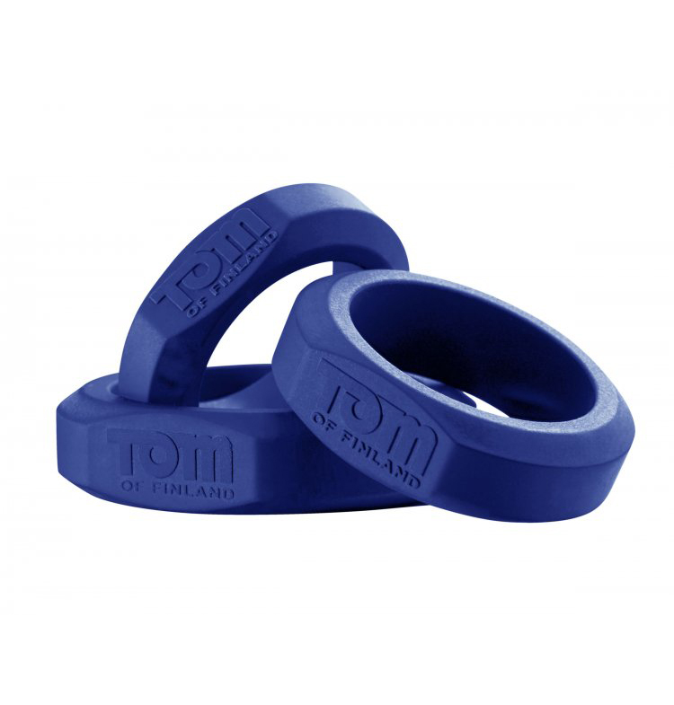 Tom+of+Finland+3+Piece+Silicone+Cock+Ring+Set