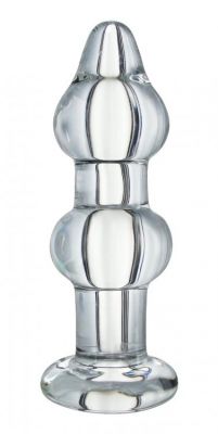 Double Glass Anal Plug