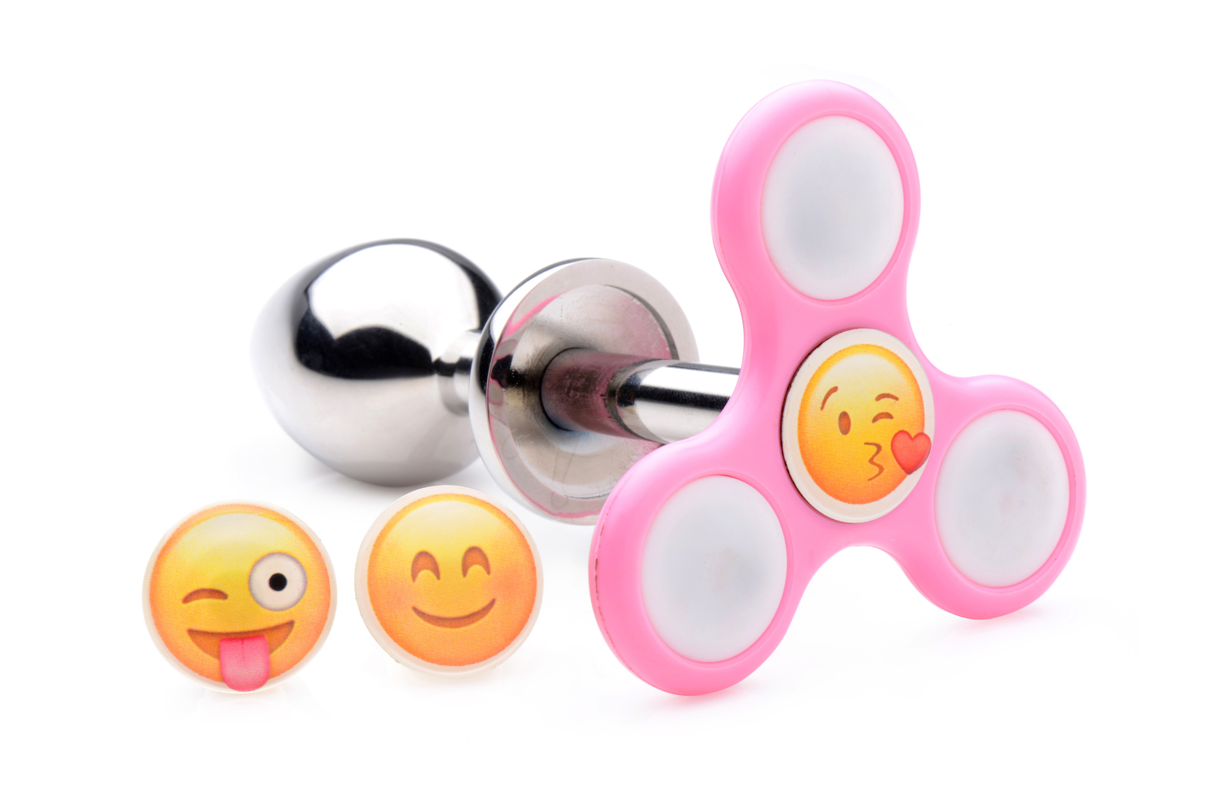 Light Up Emoji Fidget Spinner Butt Plug.