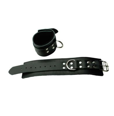 Spartacus Black Faux Fur Ankle and Wrist Bondage Restraints