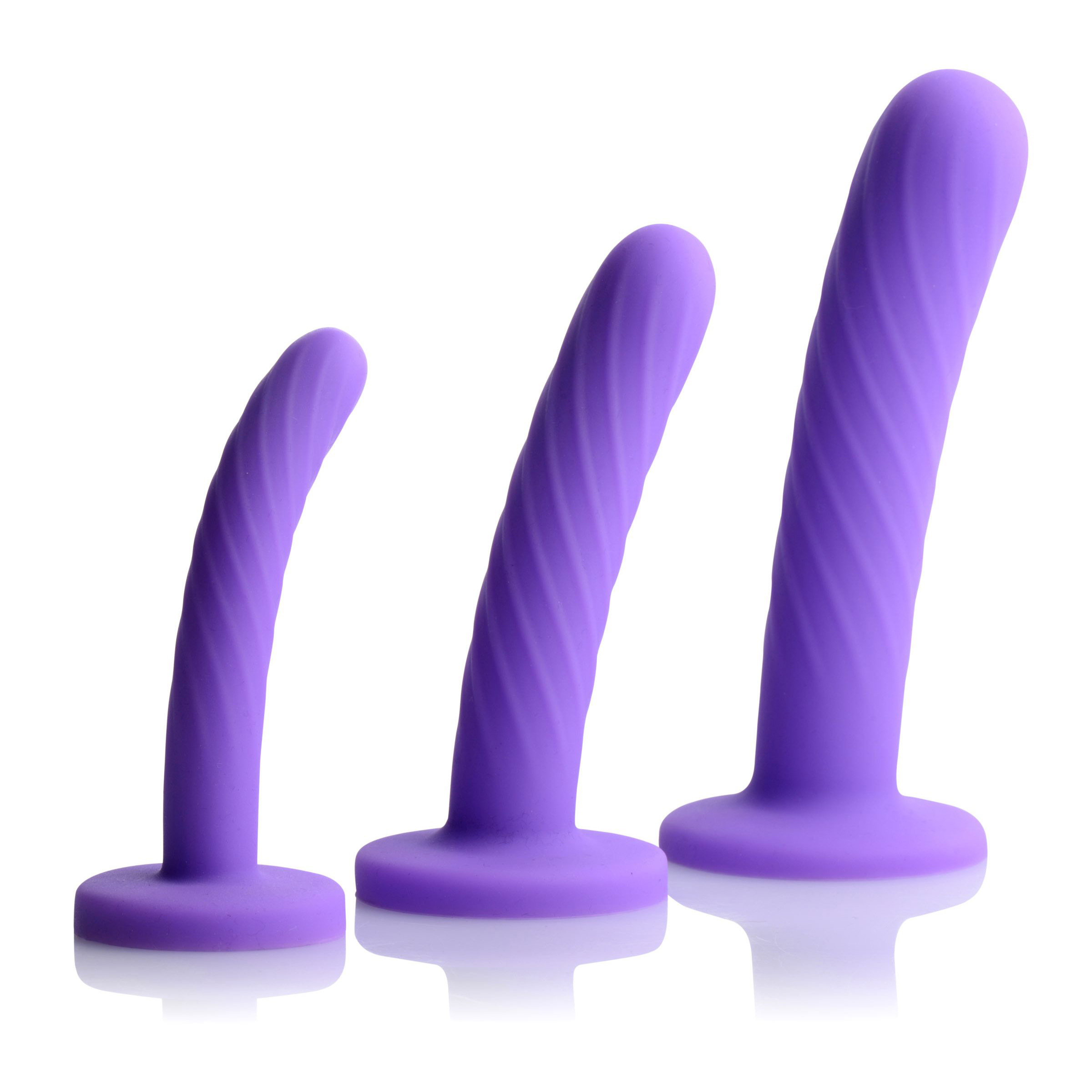 Tri-Play+3+Piece+Silicone+Dildo+Set