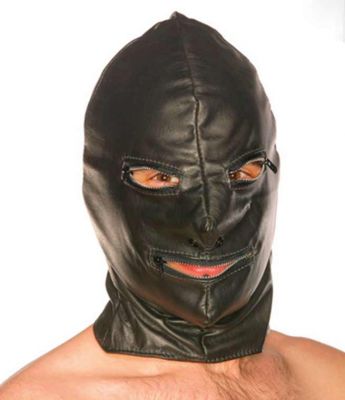 Zipper Leather Hood