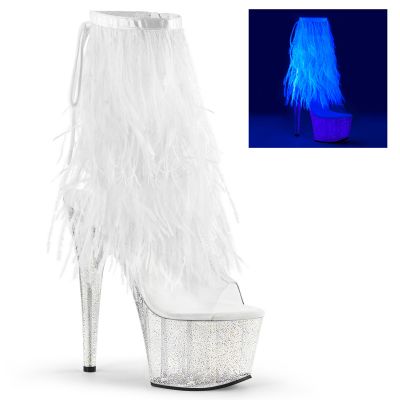 Angel Foot Feathered Platform Booties