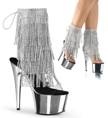 Fringe Benefit Sparkly Platform Booties