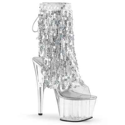 Sinfully Sequined Platform Ankle Booties