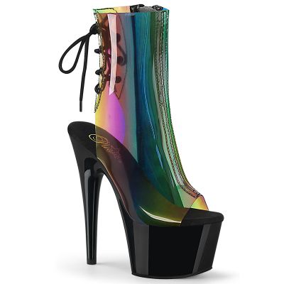 Translucent Rainbow Platform Booties