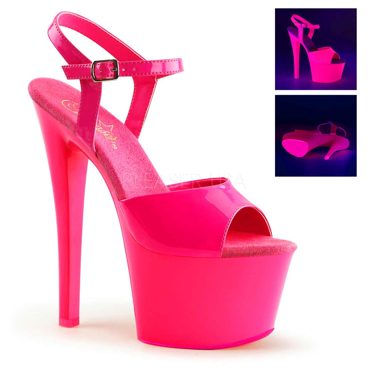 Exotic+Dancing+Neon+Pink+Platform+Sandals