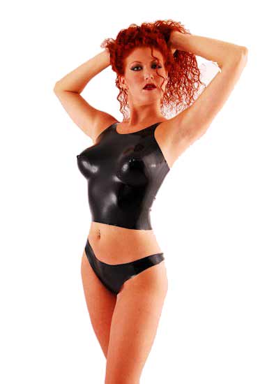 Latex+Camisole+Bra+Top
