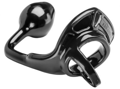 Armour Gear Armour Tug Lock Cockring With Anal Stimulation Standard Size