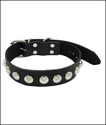 Studded+Single+Strap+Slave+Collar