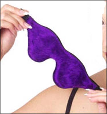 Purple Fur Lined Blindfold