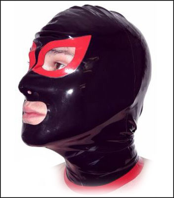 Zippered Hood with Red Eye and Plain Nose and Mouth Holes
