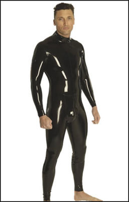 Catsuit Shoulder Zip and Pouch Front Thru Zip