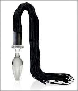 Icicles No 49 Glass Anal Plug With Flogger