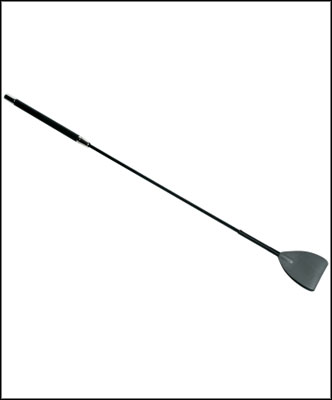 Shadow Grey Leather Riding Crop