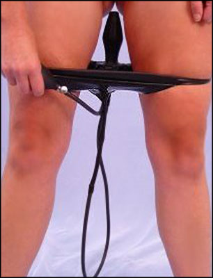 Panties with Inflatable Enema Plug