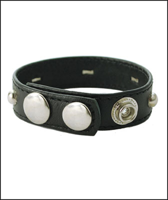 Sewn Studded Leather C-Ring