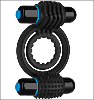 Optimale Silicone Vibrating Double Cock Ring